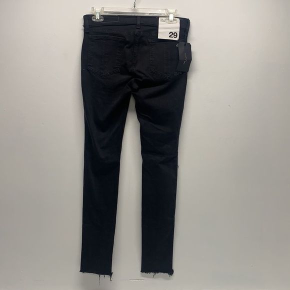 rag & bone Maternity Jeans Black Denim Skinny Legging Night Ripped NWT New 29 - Picture 5 of 14